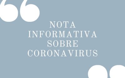 COMUNICADO SOBRE CORONAVIRUS