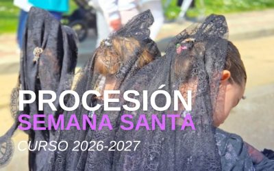 El Colegio Sagrado Corazón de Venta de Baños celebra su procesión de Semana Santa por las calles del entorno